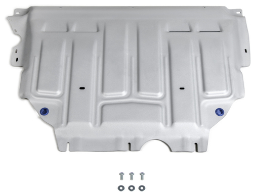 Защита картера и КПП Rival для Skoda Karoq (V - 1.4 (150 л.с.)) 2020-н.в./Skoda Kodiaq (V - 1.4 (125/150 л.с.); 2.0 (180 л.с.)) 2017-н.в./Skoda Kodiaq (V - 2.0D (150 л.с.)) (с Webasto) 2017-н.в./Volkswagen Taos (V - 1.4 (150 л.с.)) 2021-н.в./Volkswagen Tiguan II (V - 1.4 (125/150 л.с.); 2.0d (150 л.с.); 2.0 (180 л.с.)) 2016-2020/Volkswagen Tiguan II рестайлинг (V - 2.0 (180 л.с.)) 2020-н.в., штампованная, алюминий 3 мм, с крепежом, 333.5127.1