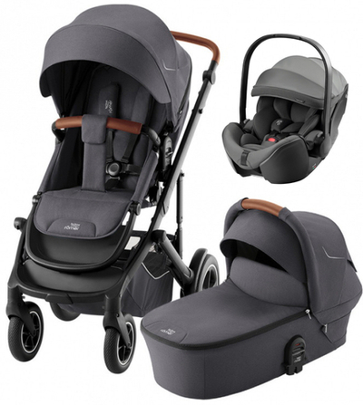 Коляска 3 в 1 Britax Roemer Smile 5Z и автокресло Baby-Safe PRO Style Mineral Grey Midnight Grey