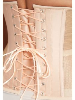 Нюдовый прозрачный корсет MINI