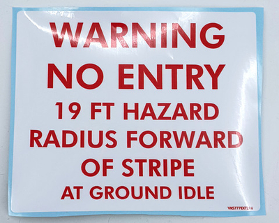 Плакард VKS777EXT216