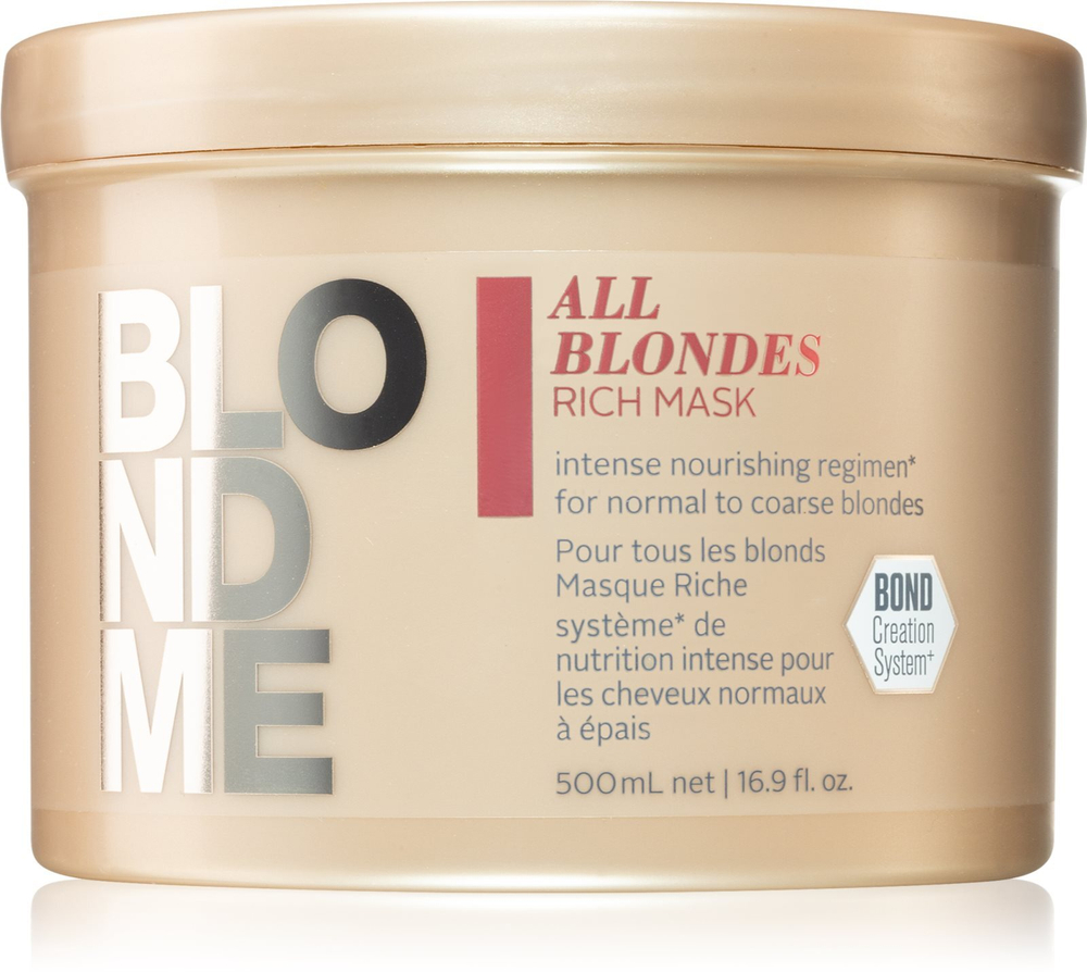 Schwarzkopf Professional Blondme All Blondes Rich - питательная маска для густых волос /   500  ml  / GTIN 4045787636017