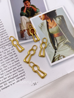 Пуллер для молнии / подвеска "Скважина" золотистый Скиап. 28 мм