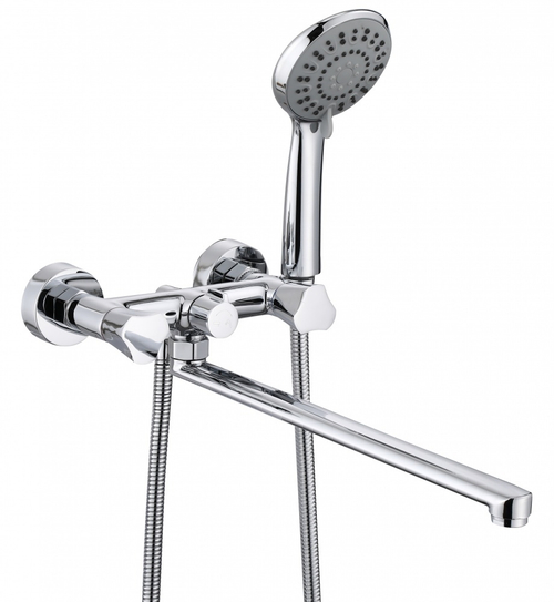 150142 Смеситель 2-руч. для ванны дл. плос. (КРУГ.) ViEiR (10/1шт)