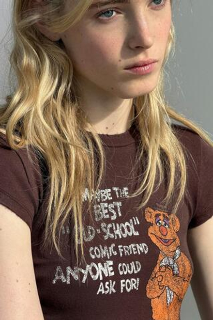 ZARA ФУТБОЛКА THE MUPPETS ©DISNEY, КОРИЧНЕВЫЙ