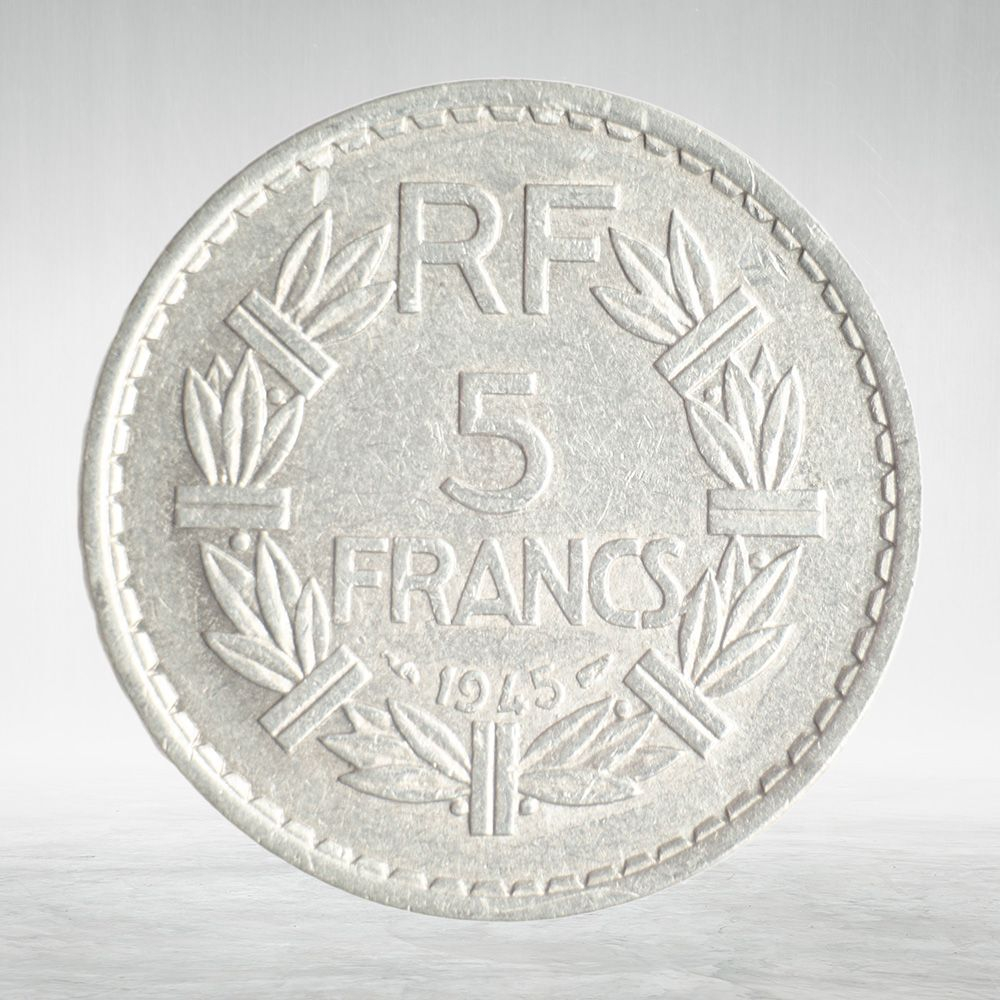 France, 5 Francs 1945, VF