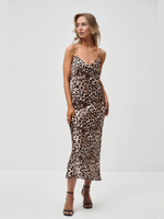 Платье-комбинация из вискозы Leopard