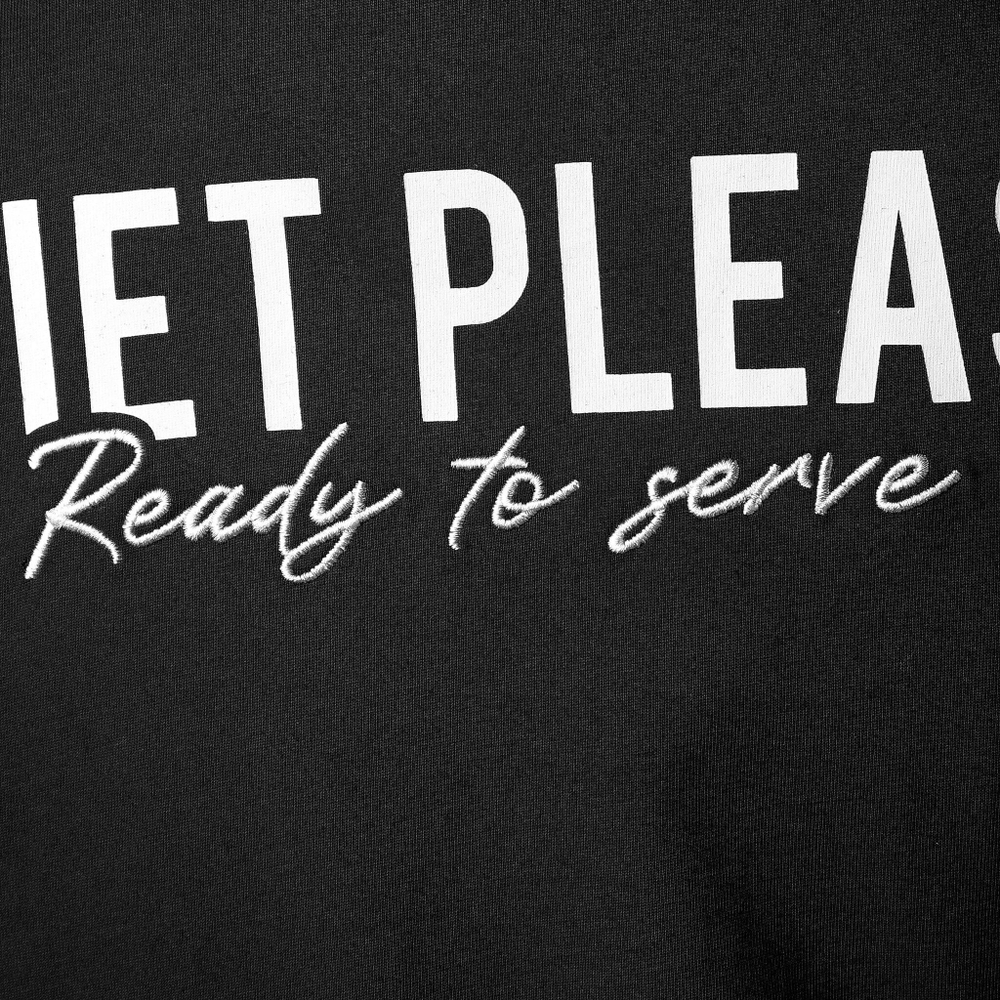 Мужское теннисное поло Quiet Please Ready To Serve T-Shirt Men - Black, White