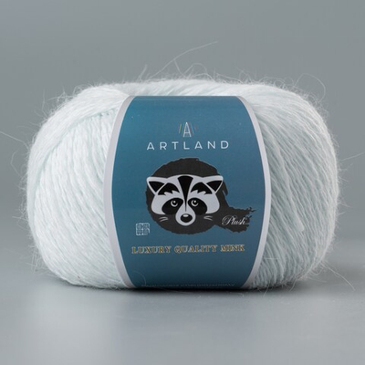 Пряжа "Норка" длинноворсовая Luxury, пух норки-70 % нейлон-30 %, нежно-голубой