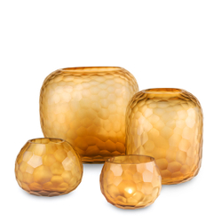 Ваза Guaxs Somba Clear/Gold, 8 см