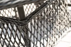 "Дольче" обеденная группа из искусственного ротанга, цвет графит