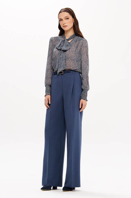 23412 Блузка женская (синий принт)