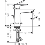 Смеситель для раковины Hansgrohe Talis E 71713700 белый матовый