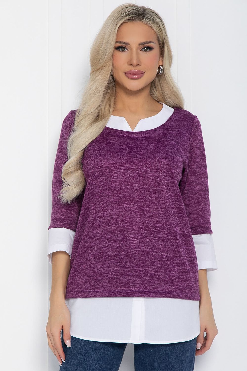 Джемпер Нежный акцент (сиреневый) Б12616-4 LT Collection