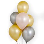 Шар (12"/30 см) Серебро (923), металлик 50 шт.