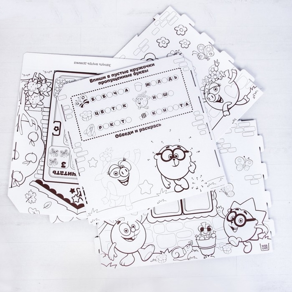 4178176 Дом из картона "Дом-раскраска", СМЕШАРИКИ