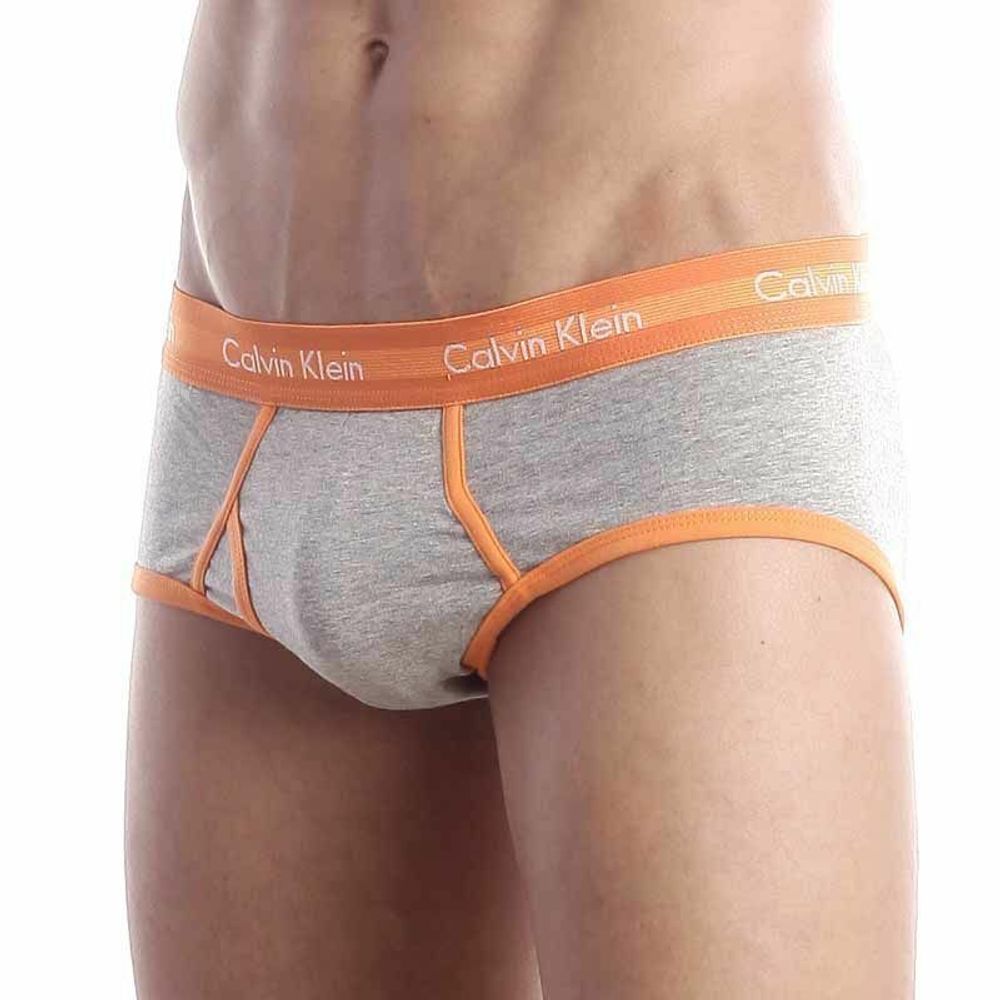 Мужские трусы брифы Calvin Klein 365 Grey Orange Brief CK17203