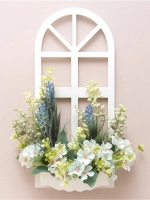 Панно на стену для интерьера "Окно с цветами"