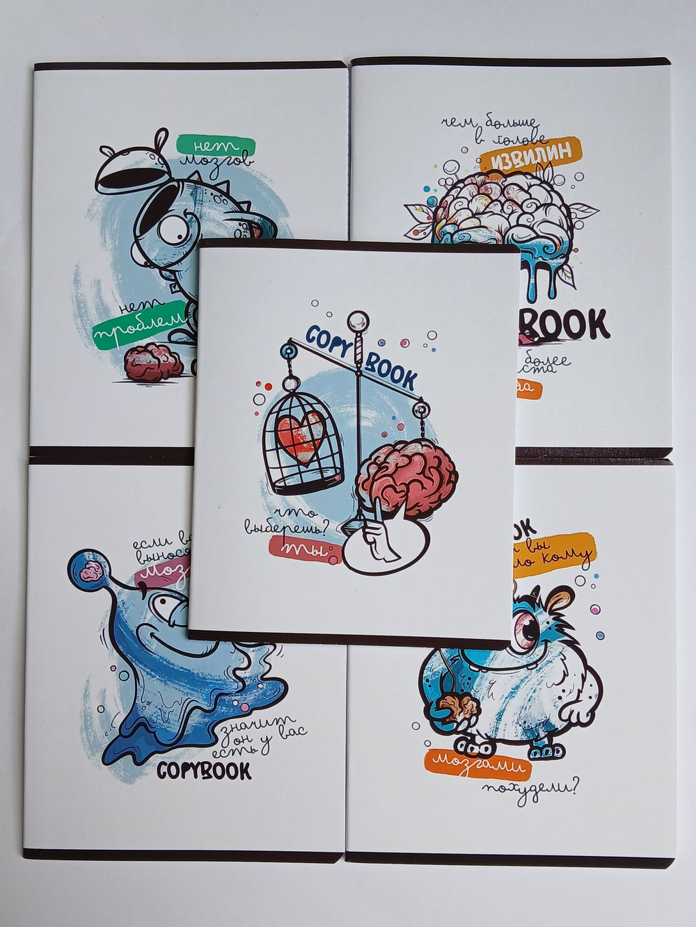 Комплект тетрадей 48 листа А5+. 5 шт. "Анимэ и мегаполис"