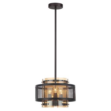 Подвесной светильник 3*E14 8007/3 черный/золотой MODERNI Zarina Lumion