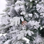 Ёлка «Снежная рапсодия» 180 см, ПВХ+Леска, шишки, белый иней (720 веток)