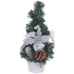 Елка в горшке "Зимняя нежность" 30 см, Серебро (Серпантин)