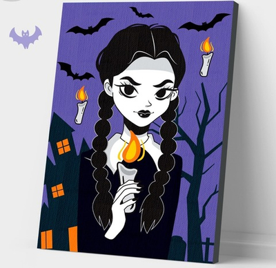 Картина по номерам для детей «Девочка с косичками», 21×15 см