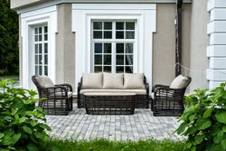 "Ницца" лаунж-зона из искусственного ротанга, цвет бронзовый