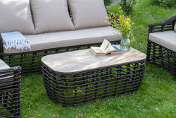 "Ницца" лаунж-зона из искусственного ротанга, цвет бронзовый