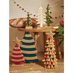 Декор новогодний Trendy stripes из джута и гофрированного картона из коллекции New Year Essential