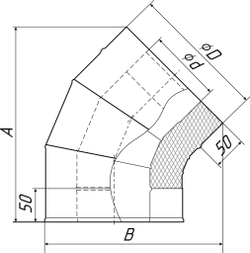 Отвод 135 TMF ф200, 0,5мм