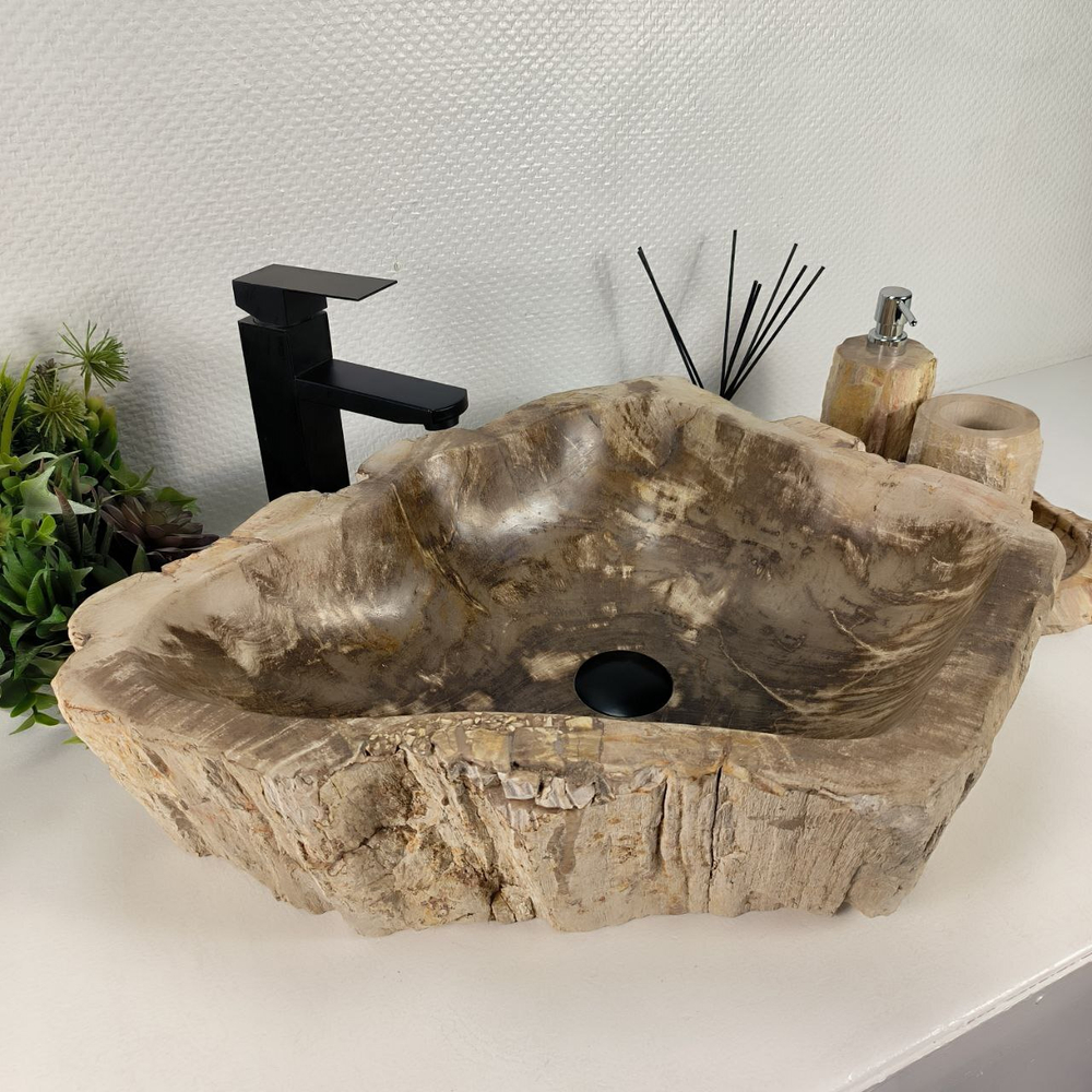 Раковина из окаменелого дерева OD-64534 60*47*15 0176