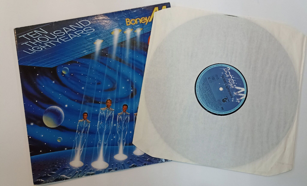 Винтажная виниловая пластинка LP Boney M. Ten Thousand Lightyears (Germany 1984)