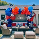 Шар 3D (40''/102 см) Звезда, Составная, Серебро, 1 шт. в уп.