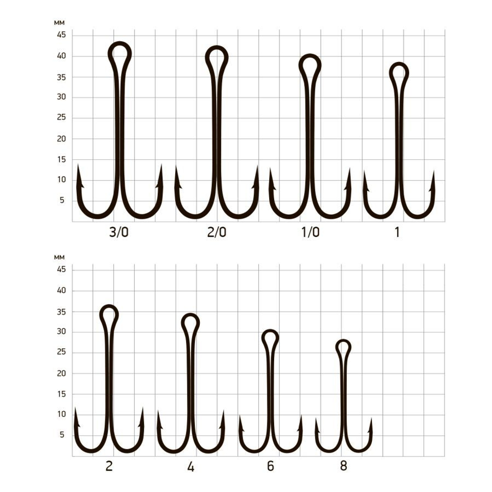 Крючки рыболовные (двойник) Saikyo Long Shank KH-11040 BN № 8 (50шт)