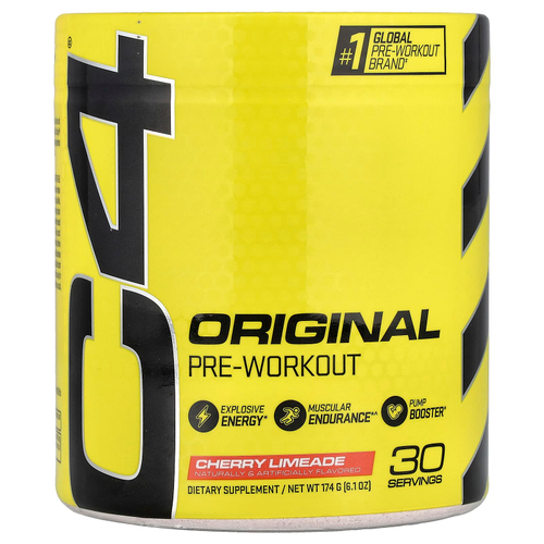 C4 / Cellucor, C4® Original, предтренировочный комплекс, со вкусом вишневого лаймада, 174 г (6,1 унции)