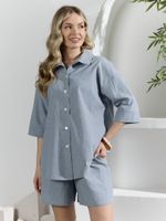 Костюм женский Ангелина-1 Виотекс СЕРО-СИНИЙ МЕЛАНЖ