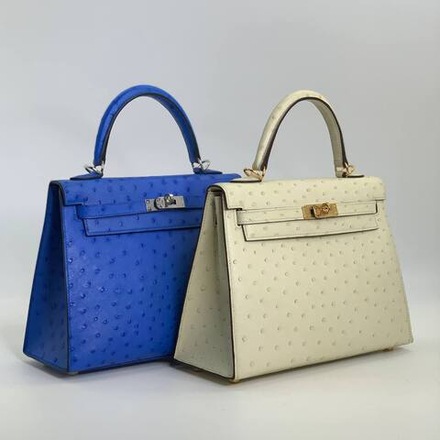 Сумка Hermes из кожи страуса 25 см