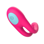 Розовое виброкольцо с пультом ДУ