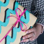 Упаковочная бумага, Крафт (0,7*1 м) Волны, 1 шт.