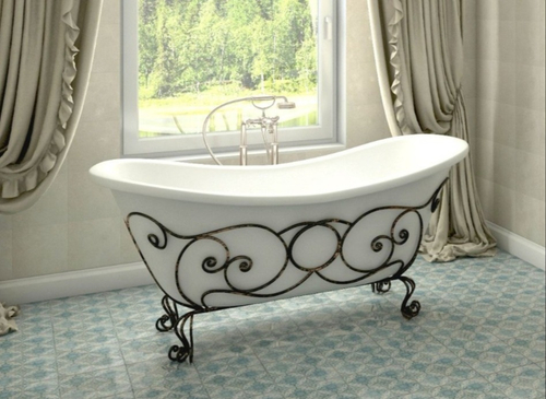 Ванна из литьевого мрамора Эстет Бостон 180х74 белая, ФР-00000624