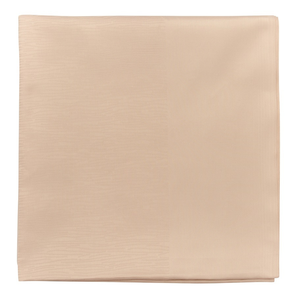 Скатерть жаккардовая бежевого цвета из хлопка с вышивкой из коллекции essential, 180х260 см