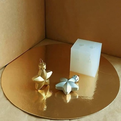 Силиконовый молд "Ёлочные игрушки Звёзды" (2шт)