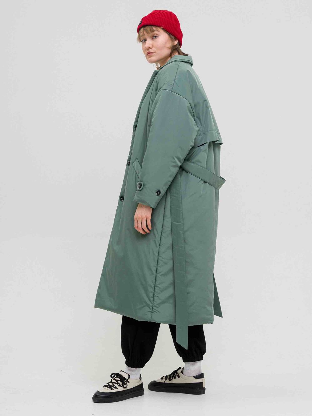 Плащ Утепленный FOS Женский Зеленый