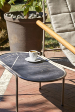 Столик кофейный металлический Scab Design Dress Code, тортора, черный мрамор Сахара