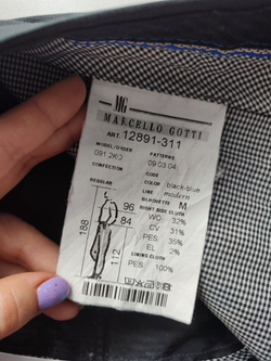 Брюки Marcello Gotti с шерстью базовые 48 размер