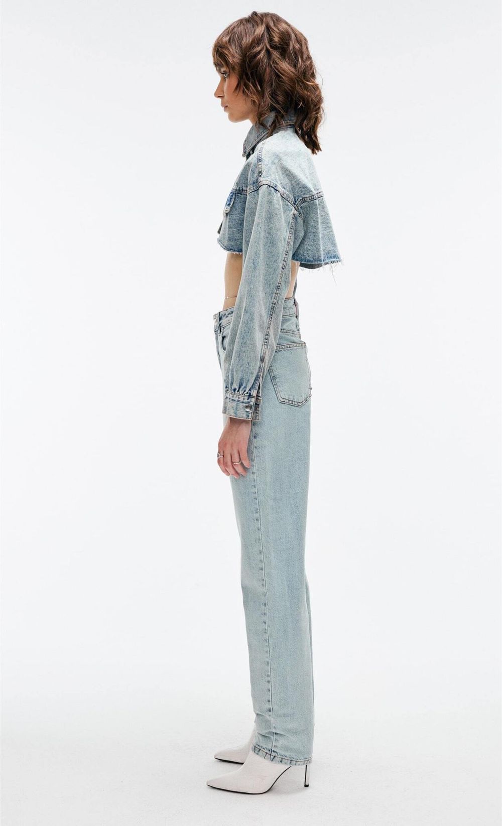 Джинсы Kraizy Stripes Прямые винтажный голубой