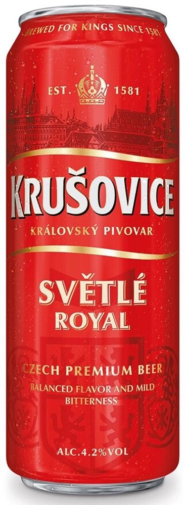 Пиво Крушовице Светле / Krusovice Svetle 0.43 - банка