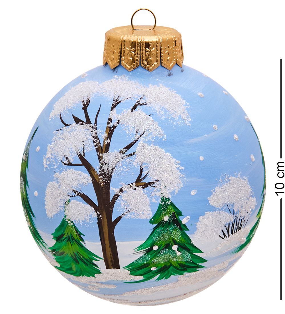 Элита НФШ-1454 Ел.украшение Шар «Снеговик с козлёнком» 100 мм