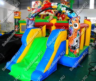 Детский надувной батут "Детская смекалка с принт печатью"