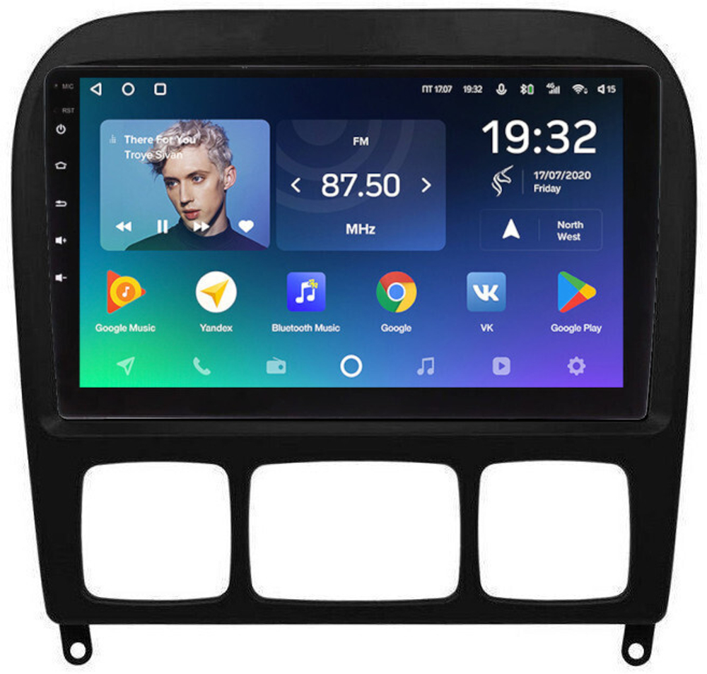 Магнитола для Mercedes-Benz S (W220) 1998-2005 (рамка черная) - Teyes SPRO+ Android 10, ТОП процессор, 4-32, SIM-слот